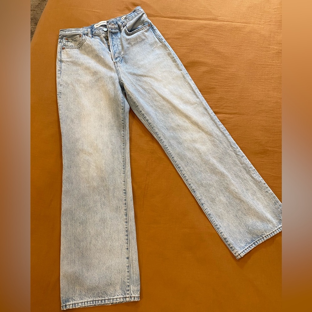 Denim Forum The Farrah High Rise Wide Leg Jean